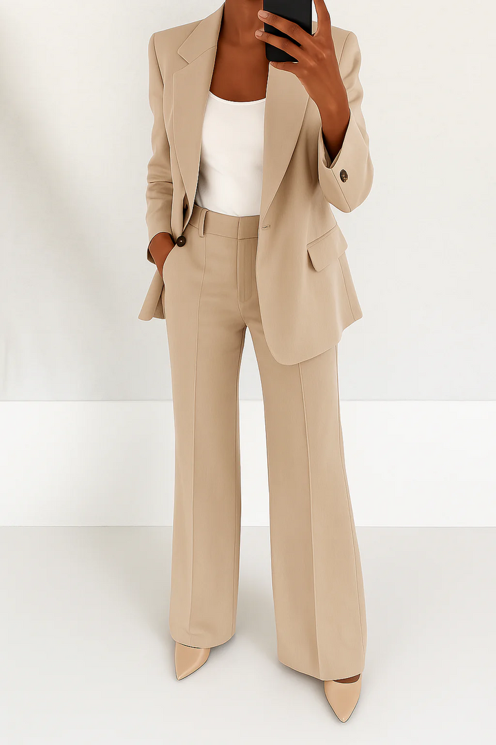 Helena | Button-Front Collared Two-Piece Set