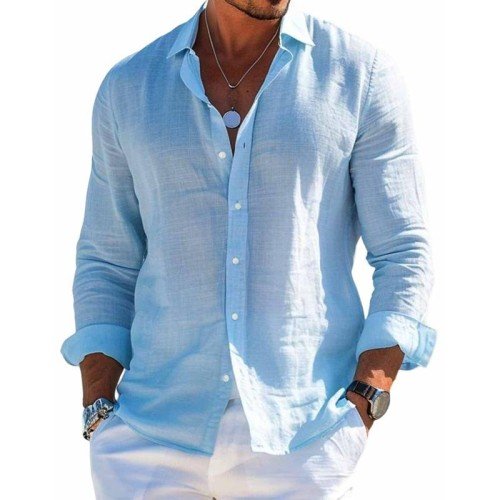 Idris | Tiered Collared Summer Shirt