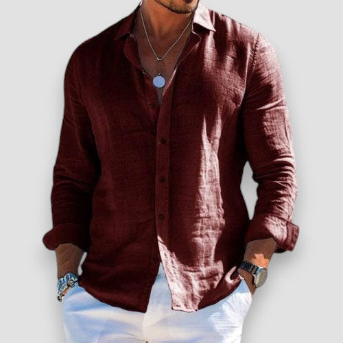 Clement | Button-Front Collared Summer Shirt
