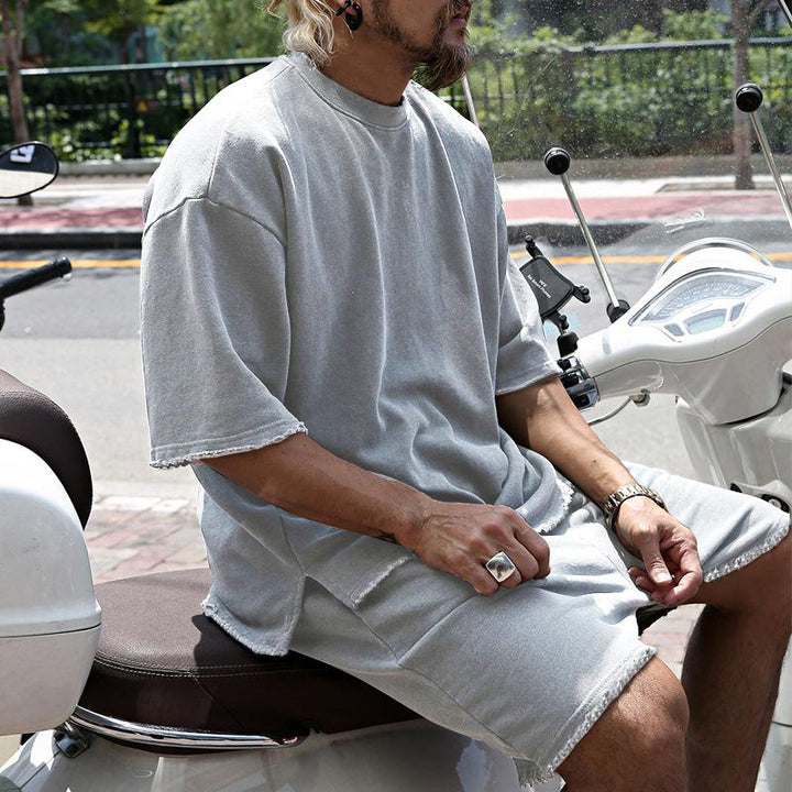 Ugo | Drawstring Crew Neck Two-Piece Set