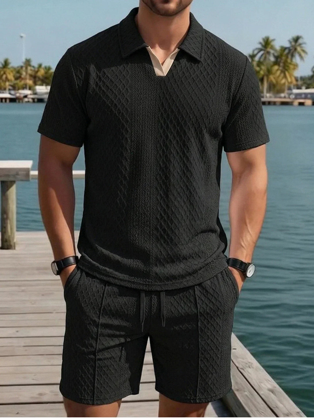 knit-summer-set-with-polo-collar-and-drawstring-shorts-2