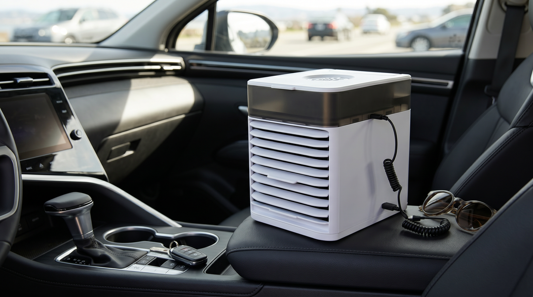 Portable Car Air Cooler | 12V/24V Vehicle Air Conditioner with Water Cooling | Compact Cooling Fan for Cars & Trucks