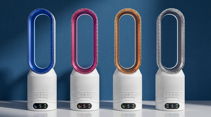 Airpure | 3-in-1 Air Cooler with Air Purifier | Bladeless Fan with 90° Oscillation & Touch LED