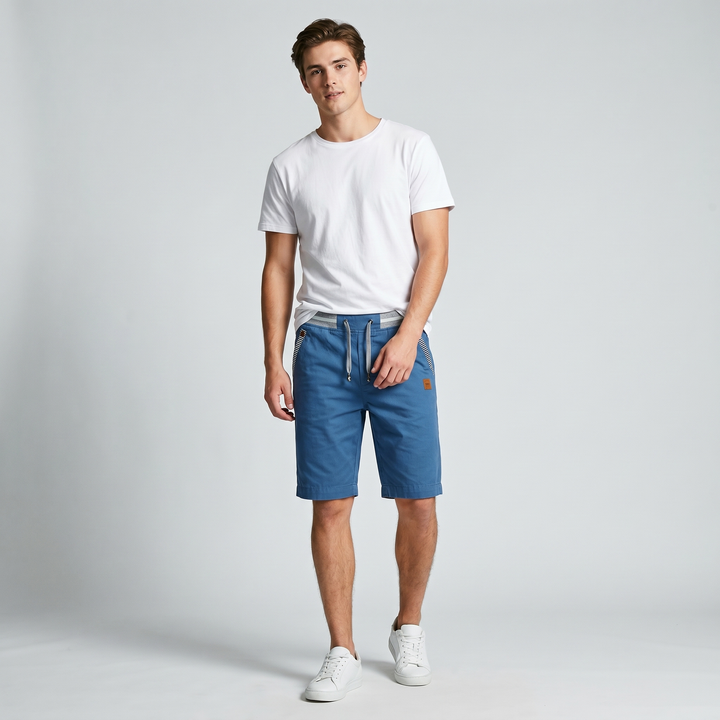 Yves | Striped Drawstring Shorts