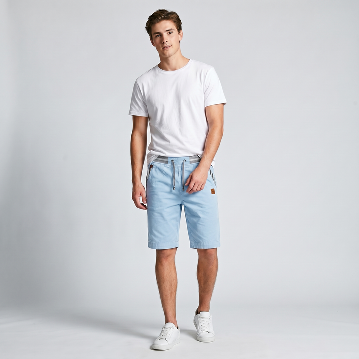 Yves | Striped Drawstring Shorts