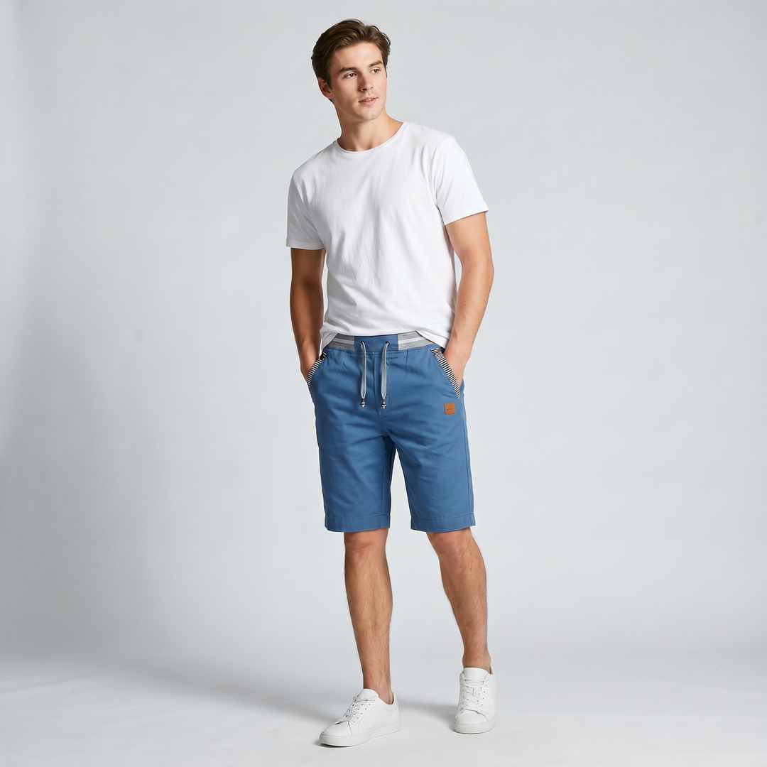Yves | Striped Drawstring Shorts