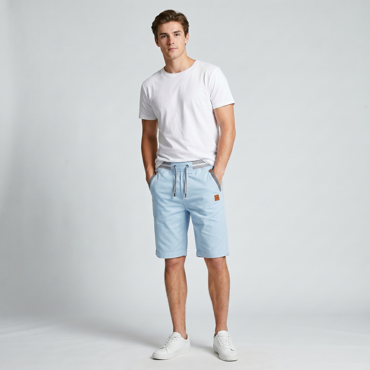 Yves | Striped Drawstring Shorts