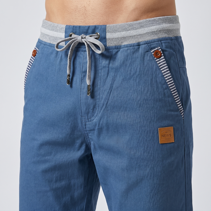 Yves | Striped Drawstring Shorts