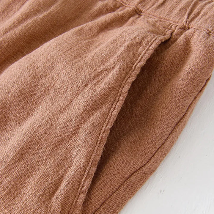 Men's Drawstring Shorts with Elastic Waistband Side Pockets and Rolled Hem