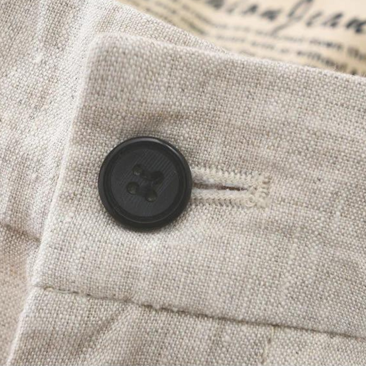 Men's Plain Shorts with Elastic Waistband Button and Zip-Fly Closure and Side Pockets