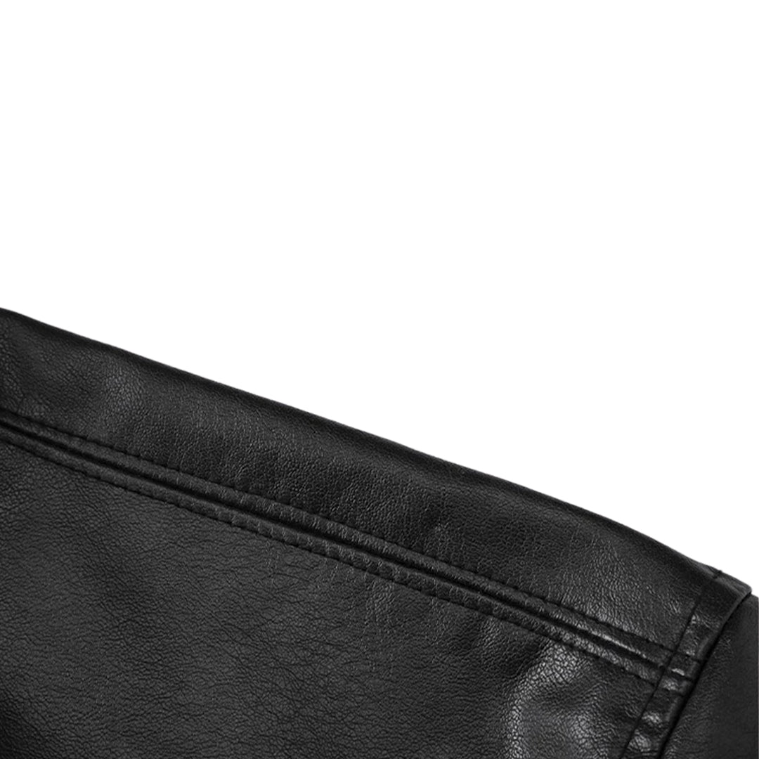Men's Short-Sleeve Zip-Front Shirt with Turn-Down Collar and Chest Patch Pocket