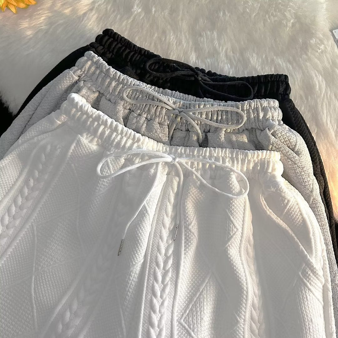Men's Two-Piece Short-Sleeve Top and Shorts Set with Zip Neckline and Elastic Waistband