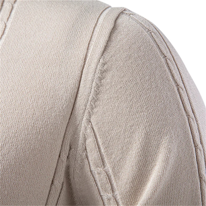 Men's Vertical Panel Short-Sleeve Polo Shirt with Two-Button Placket and Ribbed Hem
