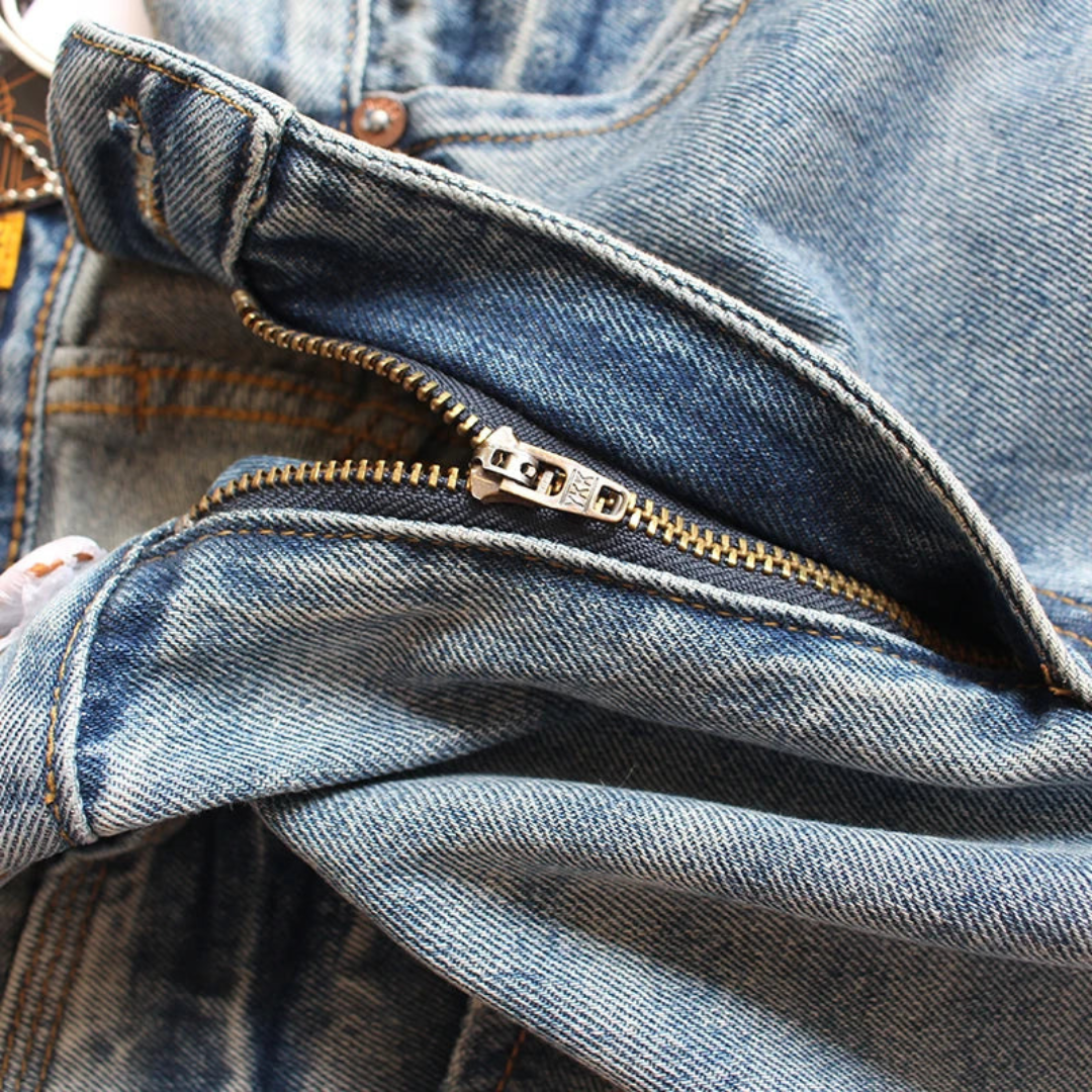 Men's Washed Denim Shorts with Button and Zip-Fly Waist and Belt Loops