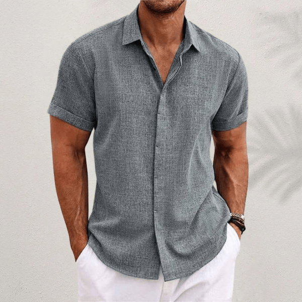 Reuben | Button-Front Collared Summer Shirt