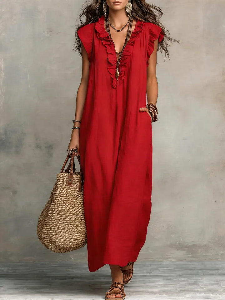 Daria | Ruffle Midi Dress