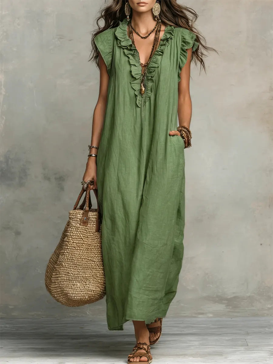 Daria | Ruffle Midi Dress