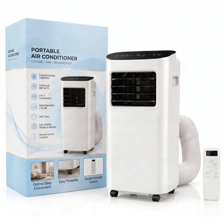 Portable Air Conditioner | 7000 BTU & 9000 BTU AC Unit with Remote Control