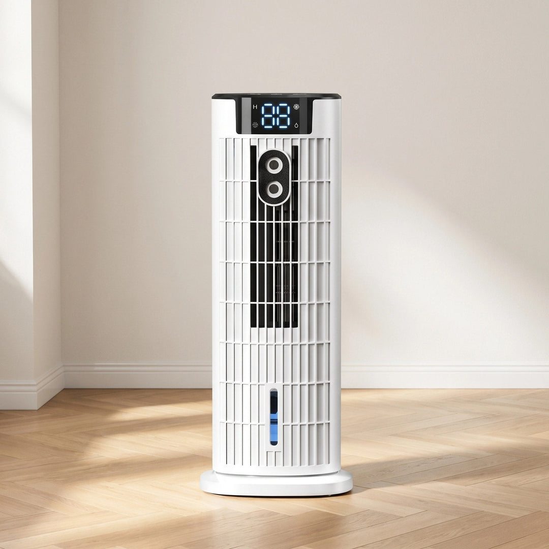Portable Air Cooler Tower Fan with Remote, 4-in-1 Evaporative Cooler