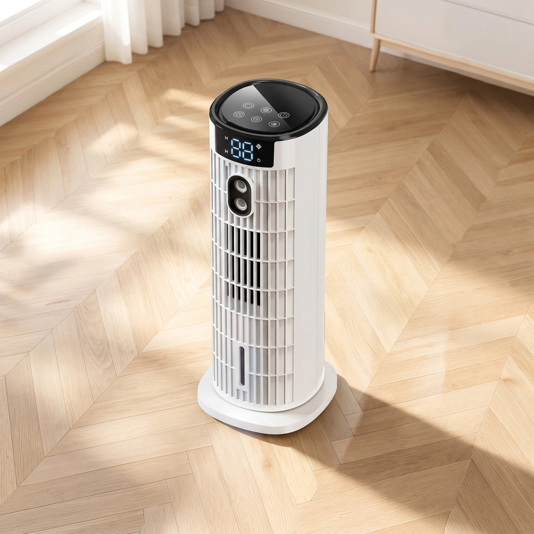 Portable Air Cooler Tower Fan with Remote, 4-in-1 Evaporative Cooler