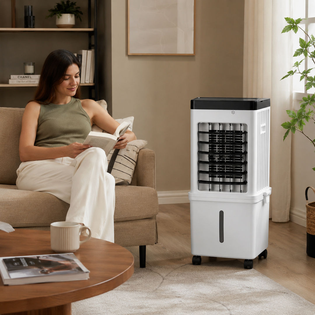 Portable Evaporative Swamp Cooler with 12-Hour Timer