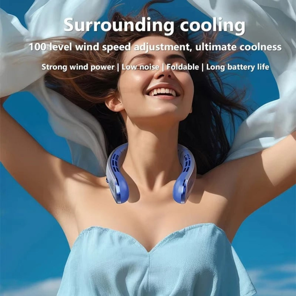 Portable Fan Bladeless Neck Fan Hands-Free Cooling Device
