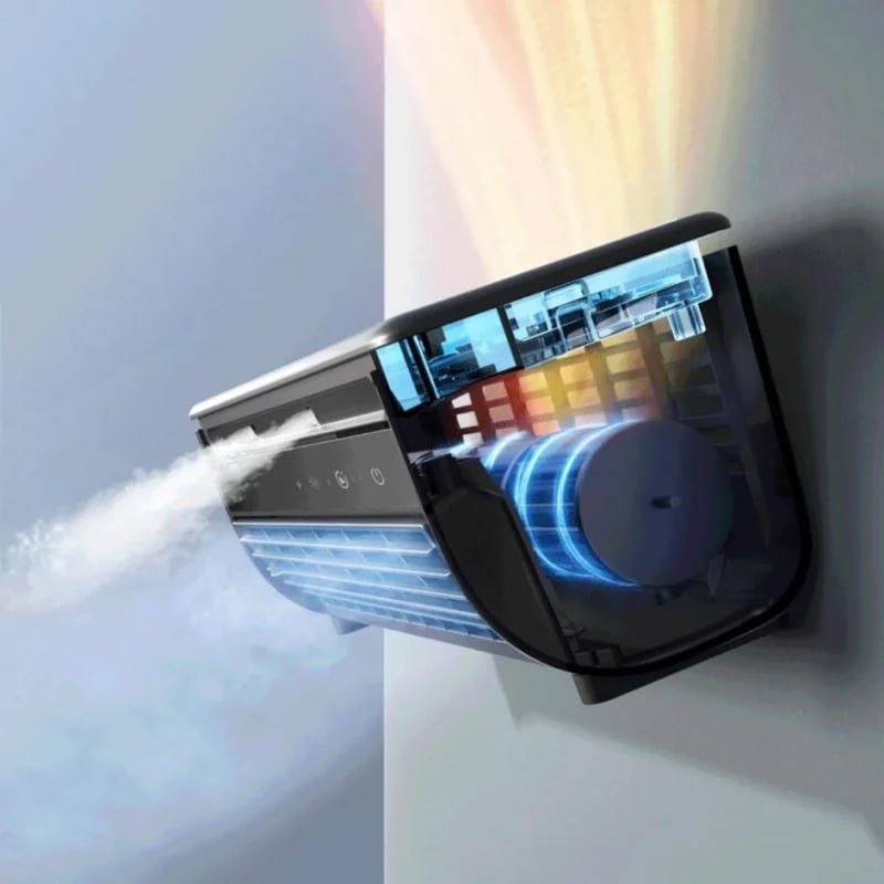Portable Rechargeable Personal Air Cooler with 2000mAh Battery