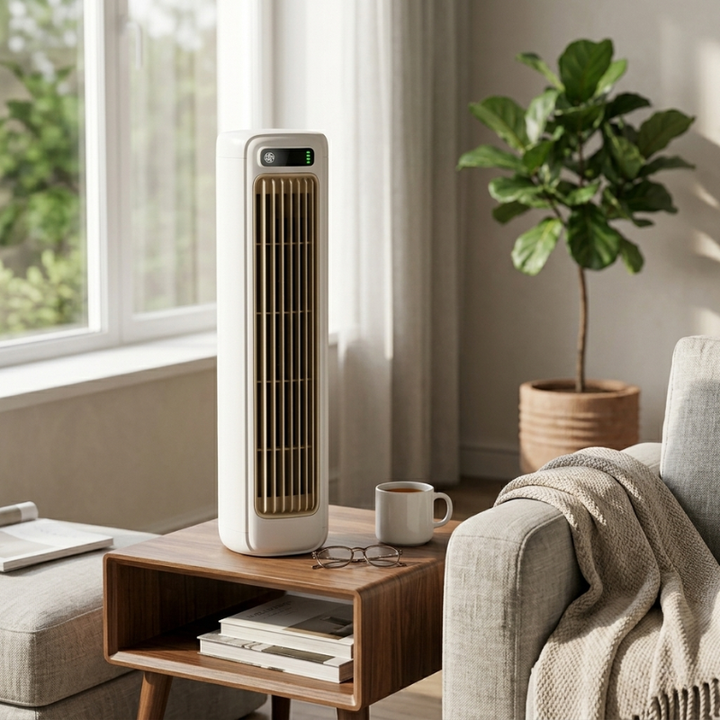 Portable Oscillating Tabletop Personal Fan - USB Rechargeable
