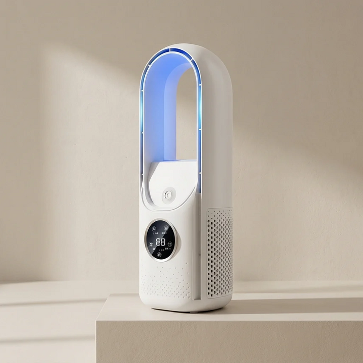 Unisex 6-Speed Bladeless Personal Air Cooler with Humidifier