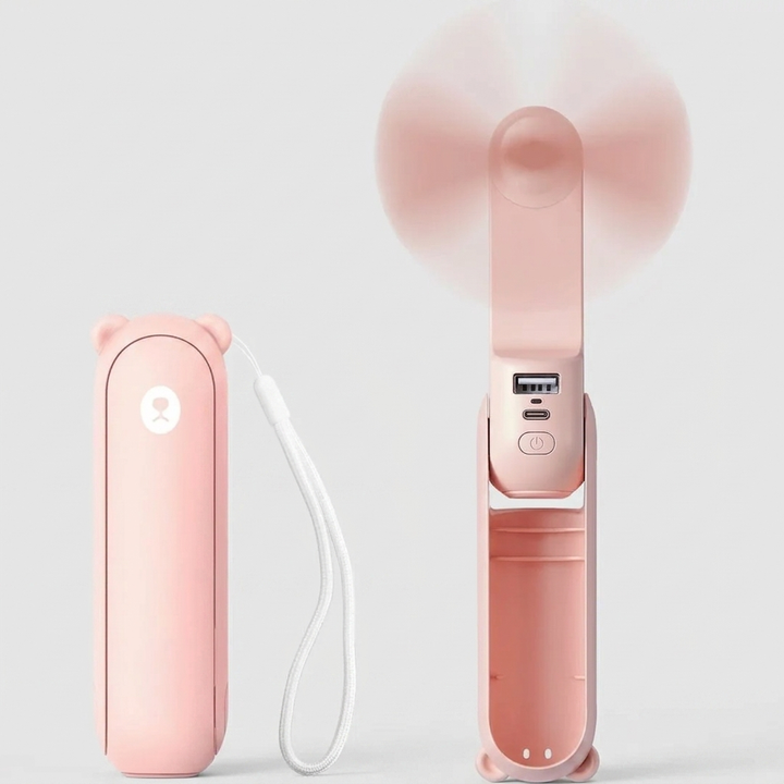 Unisex Portable 3-in-1 Cooling Fan & Power Bank