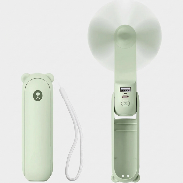 Unisex Portable 3-in-1 Cooling Fan & Power Bank