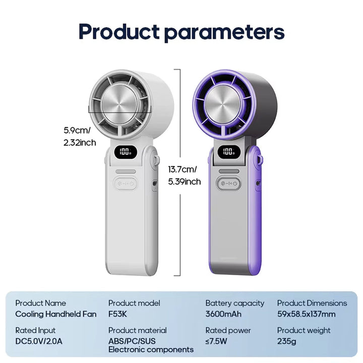 Unisex Portable Turbo Cooling Fan - Instant Chill