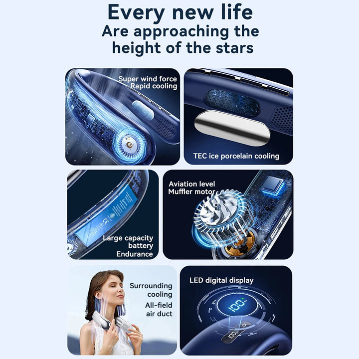 Unisex Wearable Neck Air Conditioner - Instant Cooling Relief