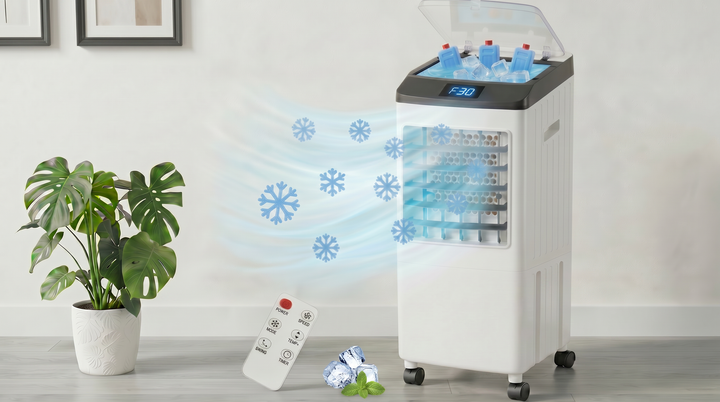 Portable Air Cooler | Evaporative Water Cooling Fan for Bedroom & Living Room