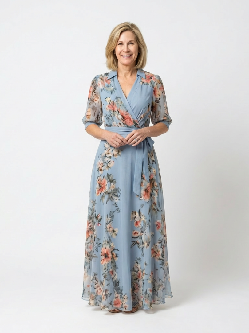 Della | Floral Wrap Maxi Dress