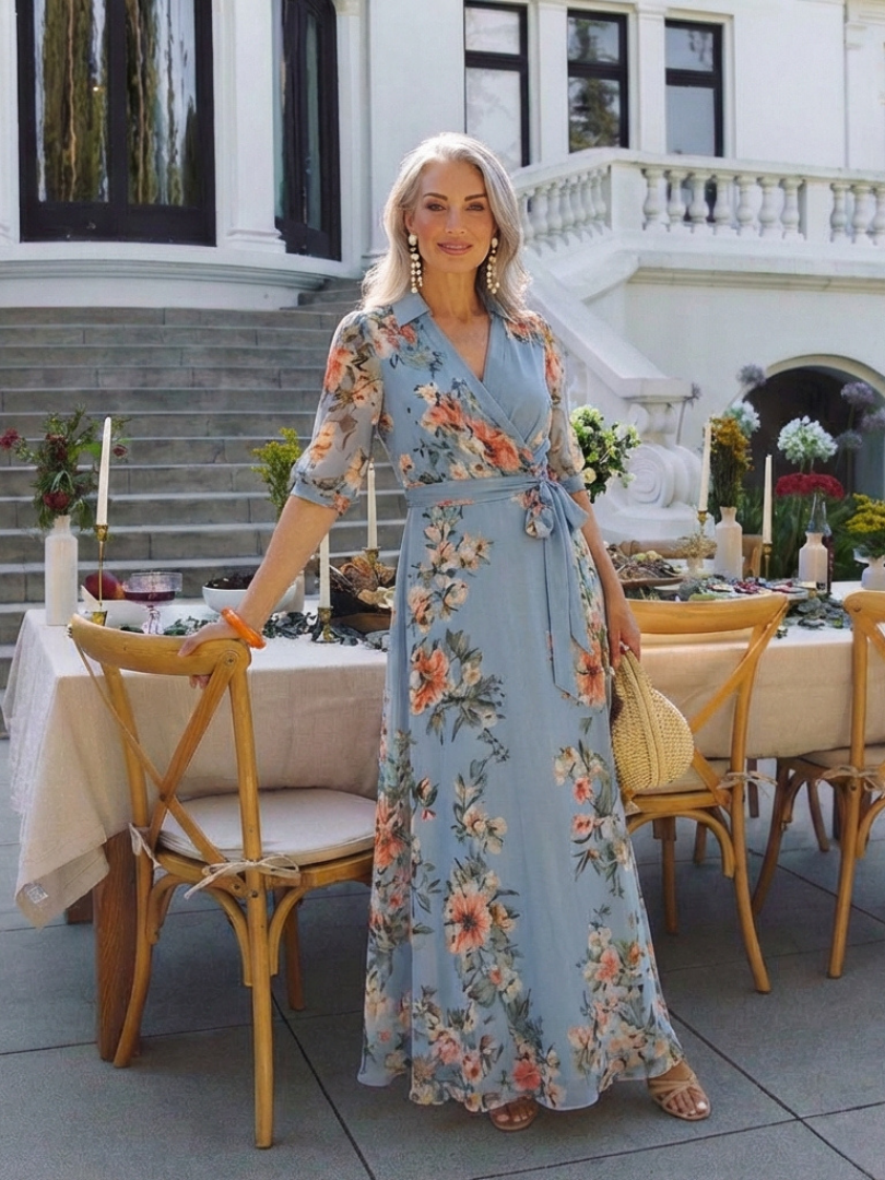 Della | Floral Wrap Maxi Dress