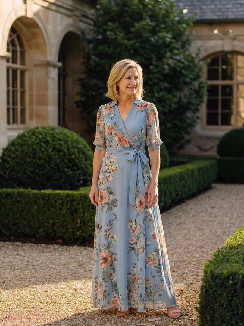 Della | Floral Wrap Maxi Dress
