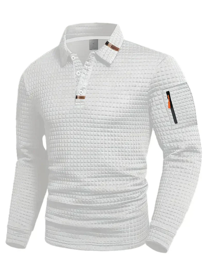waffle-knit-polo-shirt-with-zipper-sleeve-pocket-and-cuffs-4
