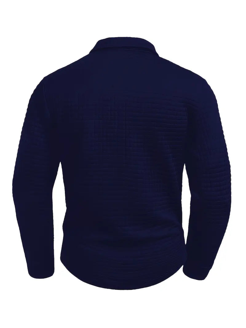 waffle-knit-polo-shirt-with-zipper-sleeve-pocket-and-cuffs-7