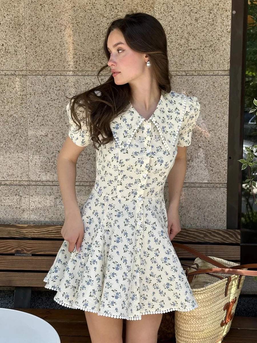 Cream with Floral / L