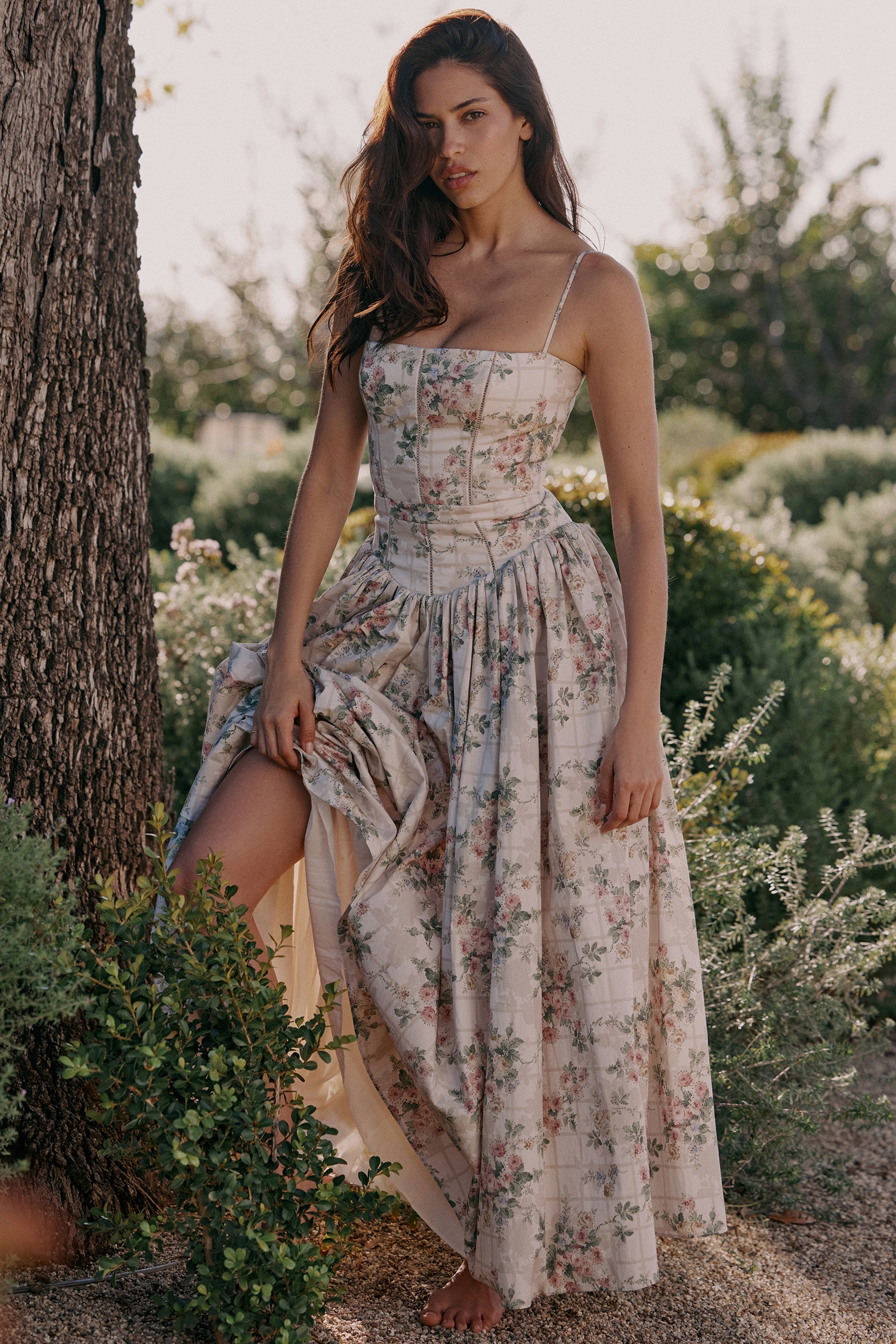 Beige with Floral / L