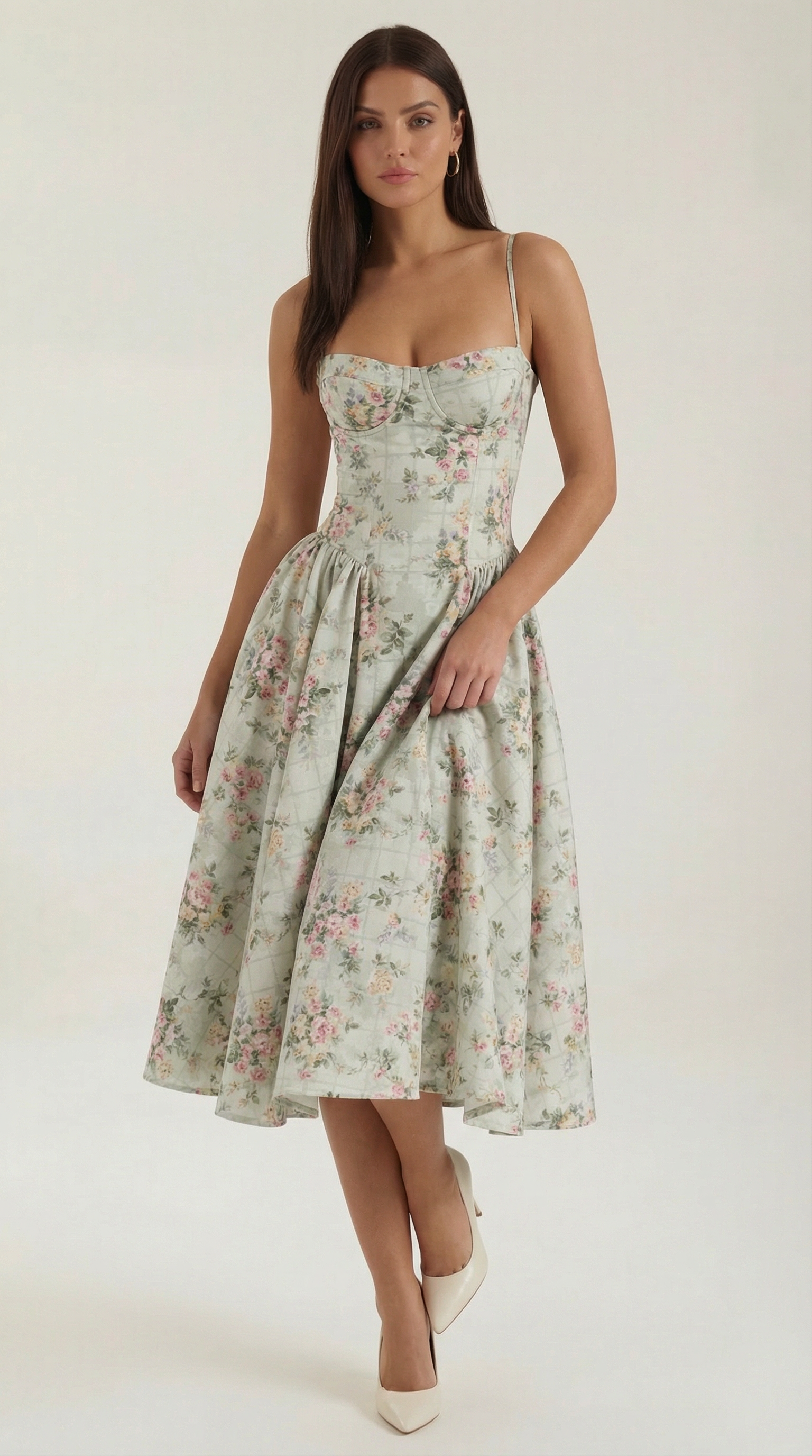 Green with Floral / 3XL